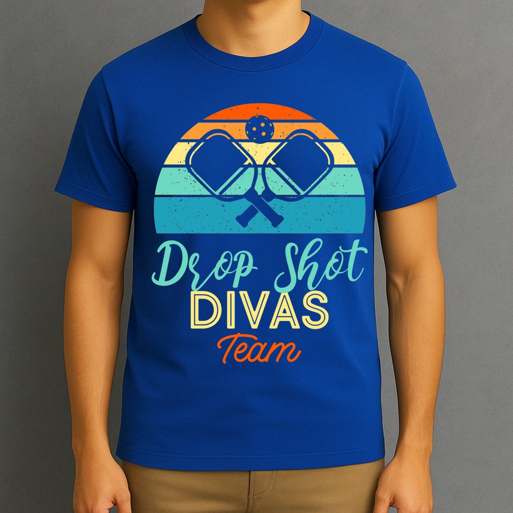 Drop Shot Divas Funny Pickleball Team Cool Gift T-Shirt