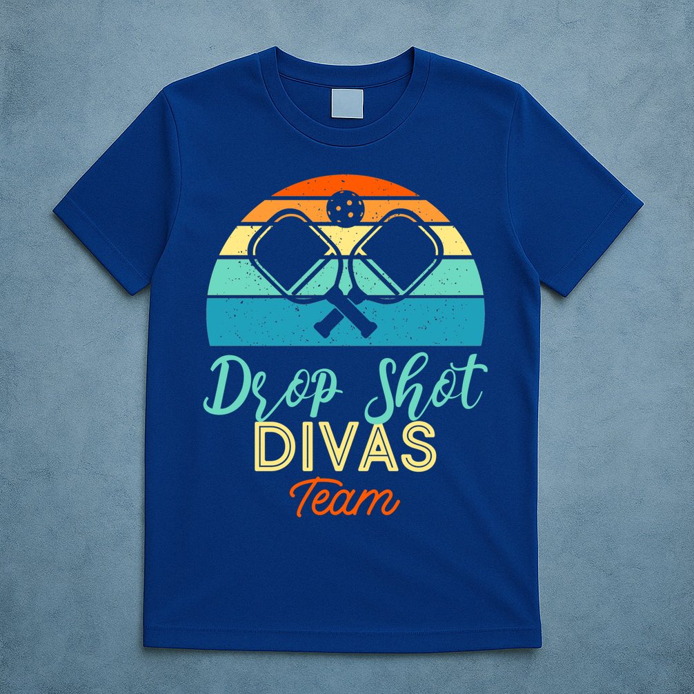 Drop Shot Divas Funny Pickleball Team Cool Gift T-Shirt