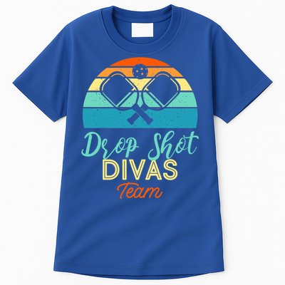 Drop Shot Divas Funny Pickleball Team Cool Gift Tall T-Shirt