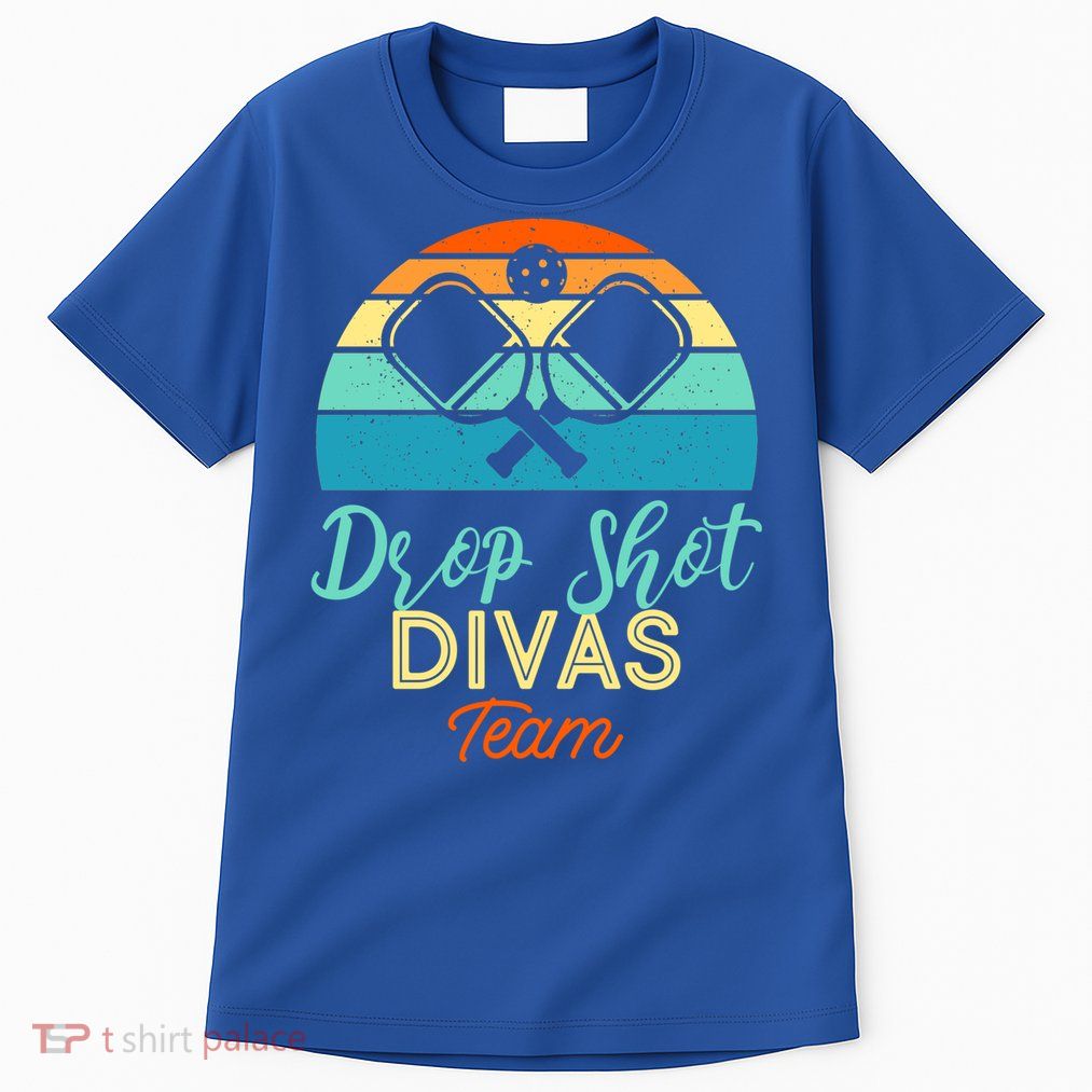 Drop Shot Divas Funny Pickleball Team Cool Gift Tall T-Shirt