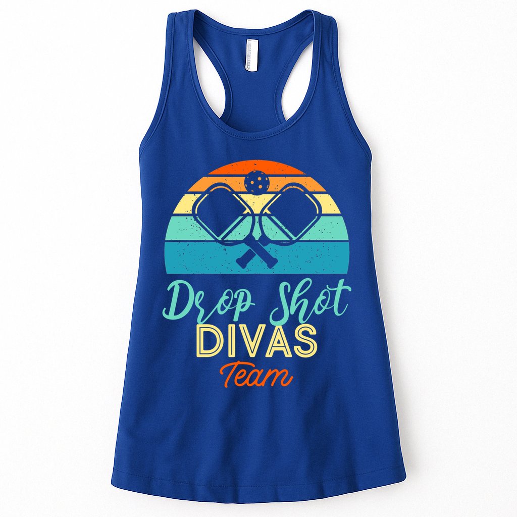 Drop Shot Divas Funny Pickleball Team Cool Gift Womens Tank Top