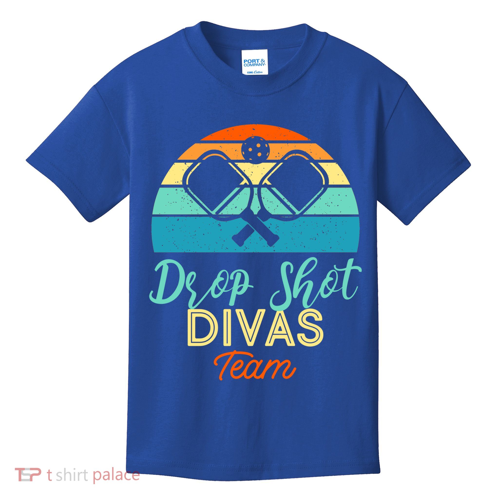 Drop Shot Divas Funny Pickleball Team Cool Gift Kids T-Shirt