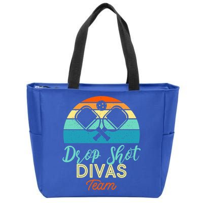 Drop Shot Divas Funny Pickleball Team Cool Gift Zip Tote Bag