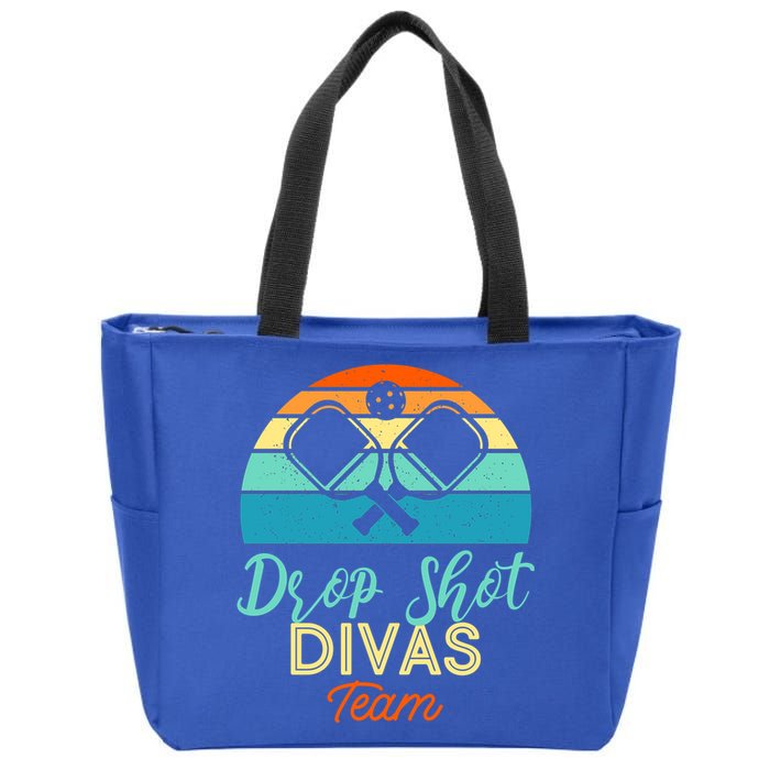Drop Shot Divas Funny Pickleball Team Cool Gift Zip Tote Bag