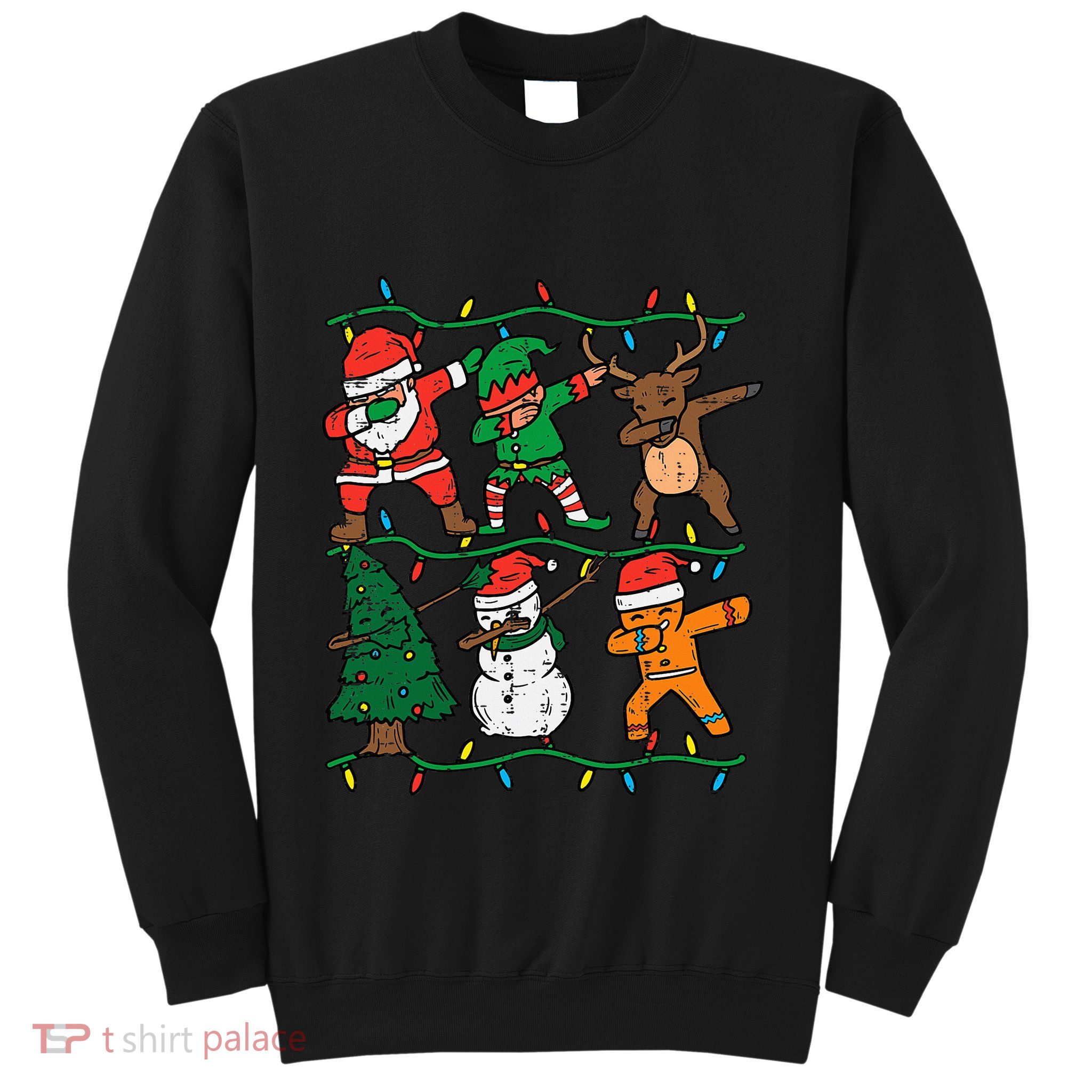Dabbing Santa Elf Xmas Pjs Christmas Sweatshirt
