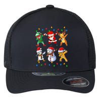 Dabbing Santa Elf Friends Christmas Funny Xmas Dab Flexfit Unipanel Trucker Cap