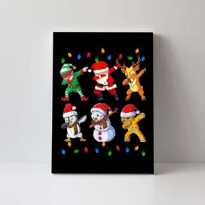 Dabbing Santa Elf Friends Christmas Funny Xmas Dab Canvas