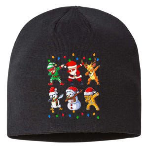 Dabbing Santa Elf Friends Christmas Funny Xmas Dab Sustainable Beanie