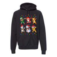 Dabbing Santa Elf Friends Christmas Funny Xmas Dab Premium Hoodie