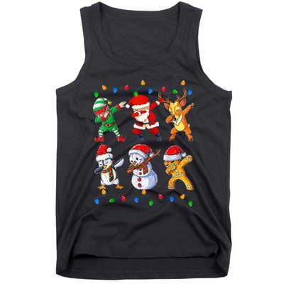 Dabbing Santa Elf Friends Christmas Funny Xmas Dab Tank Top