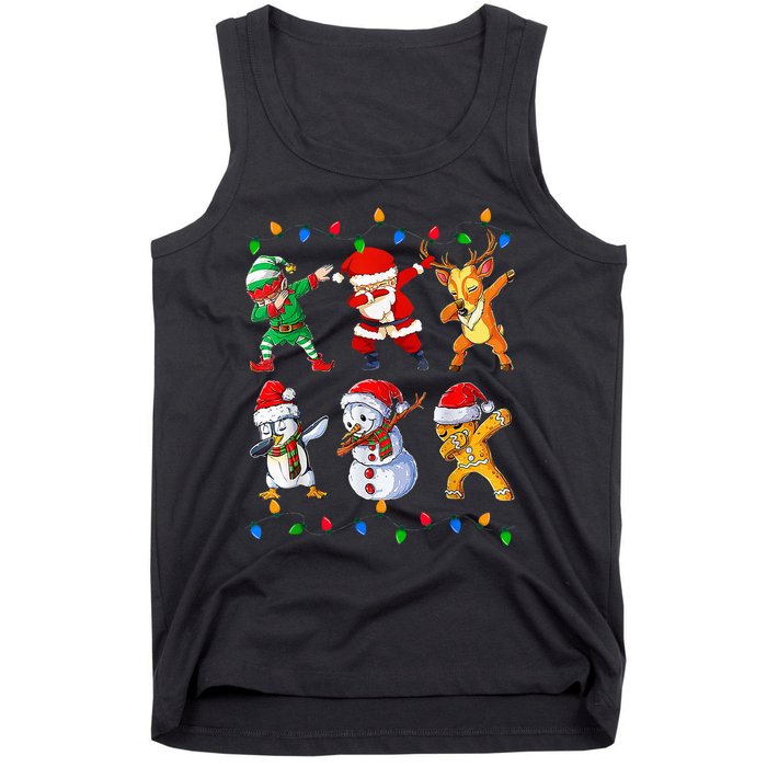 Dabbing Santa Elf Friends Christmas Funny Xmas Dab Tank Top