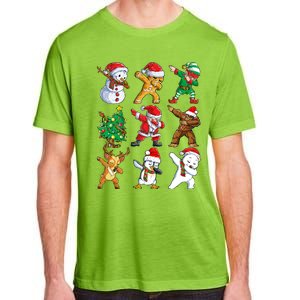 Dabbing Santa Elf Friends Christmas Adult ChromaSoft Performance T-Shirt