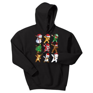 Dabbing Santa Elf Friends Christmas Kids Hoodie