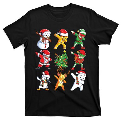 Dabbing Santa Elf Friends Christmas Xmas Dab T-Shirt