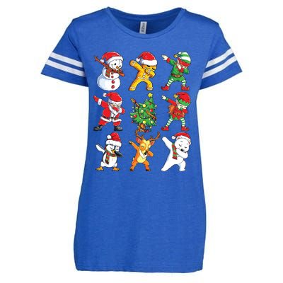 Dabbing Santa Elf Friends Christmas Xmas Dab Enza Ladies Jersey Football T-Shirt