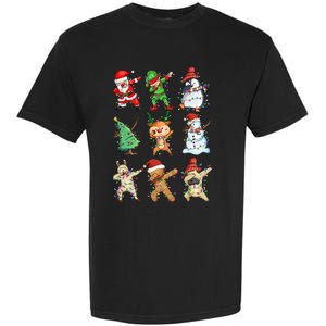 Dabbing Santa Elf Friends Christmas Garment-Dyed Heavyweight T-Shirt