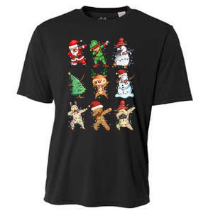 Dabbing Santa Elf Friends Christmas Cooling Performance Crew T-Shirt