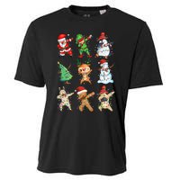 Dabbing Santa Elf Friends Christmas Cooling Performance Crew T-Shirt