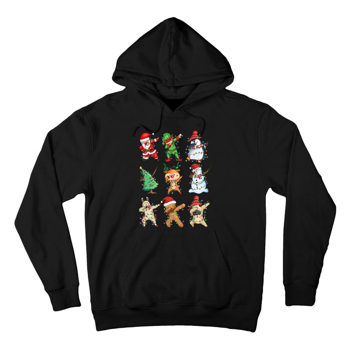 Dabbing Santa Elf Friends Christmas Hoodie