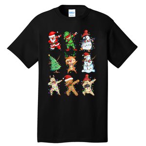 Dabbing Santa Elf Friends Christmas Tall T-Shirt