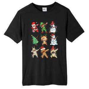 Dabbing Santa Elf Friends Christmas Tall Fusion ChromaSoft Performance T-Shirt