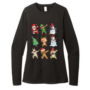 Dabbing Santa Elf Friends Christmas Womens CVC Long Sleeve Shirt