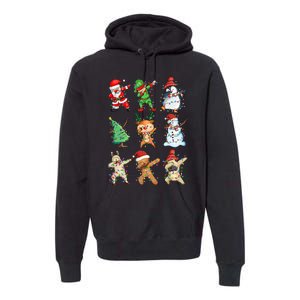 Dabbing Santa Elf Friends Christmas Premium Hoodie