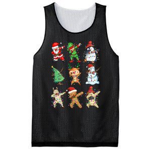 Dabbing Santa Elf Friends Christmas Mesh Reversible Basketball Jersey Tank