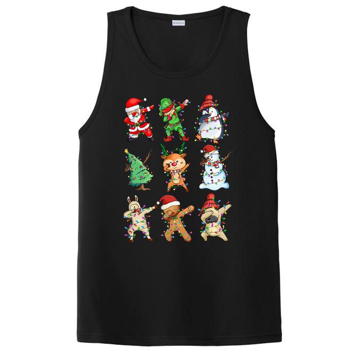 Dabbing Santa Elf Friends Christmas PosiCharge Competitor Tank