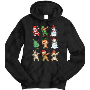 Dabbing Santa Elf Friends Christmas Tie Dye Hoodie