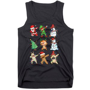 Dabbing Santa Elf Friends Christmas Tank Top