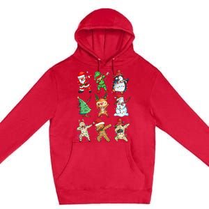 Dabbing Santa Elf Friends Christmas Premium Pullover Hoodie