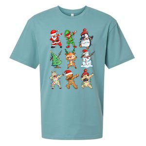 Dabbing Santa Elf Friends Christmas Sueded Cloud Jersey T-Shirt