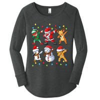 Dabbing Santa Elf Friends Christmas Xmas Dab Women's Perfect Tri Tunic Long Sleeve Shirt