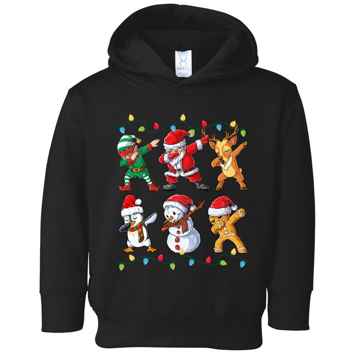 Dabbing Santa Elf Friends Christmas Xmas Dab Toddler Hoodie