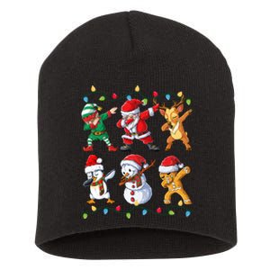 Dabbing Santa Elf Friends Christmas Xmas Dab Short Acrylic Beanie