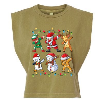 Dabbing Santa Elf Friends Christmas Xmas Dab Garment-Dyed Women's Muscle Tee