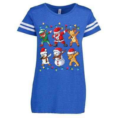 Dabbing Santa Elf Friends Christmas Xmas Dab Enza Ladies Jersey Football T-Shirt