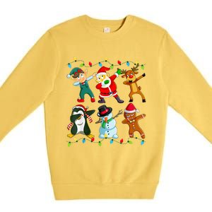 Dabbing Santa Elf Friends Christmas Xmas Dab  Premium Crewneck Sweatshirt