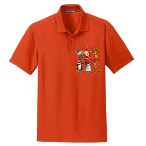 Dabbing Santa Elf Friends Christmas Xmas Dab  Dry Zone Grid Polo