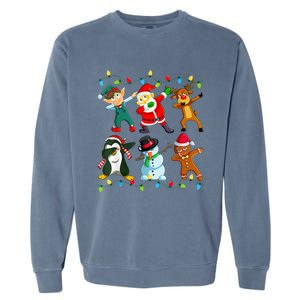 Dabbing Santa Elf Friends Christmas Xmas Dab  Garment-Dyed Sweatshirt