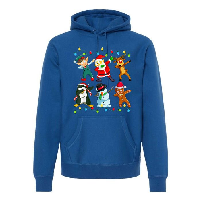 Dabbing Santa Elf Friends Christmas Xmas Dab  Premium Hoodie