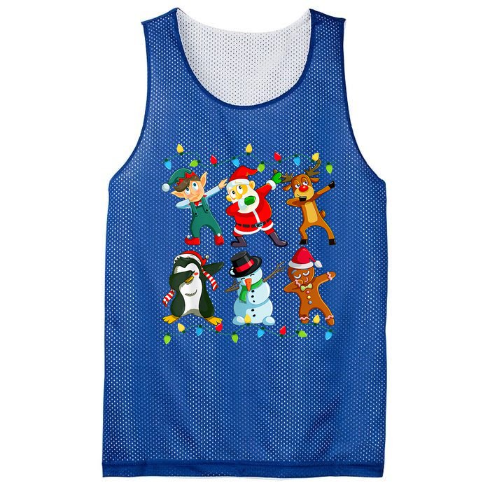 Dabbing Santa Elf Friends Christmas Xmas Dab  Mesh Reversible Basketball Jersey Tank