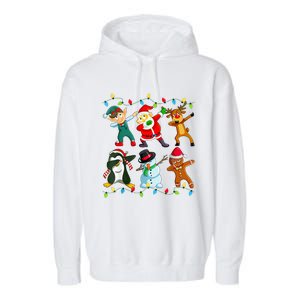 Dabbing Santa Elf Friends Christmas Xmas Dab  Garment-Dyed Fleece Hoodie