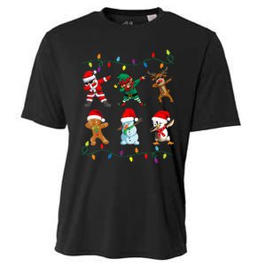 Dabbing Santa Elf Friends Christmas Cooling Performance Crew T-Shirt