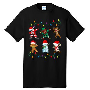 Dabbing Santa Elf Friends Christmas Tall T-Shirt