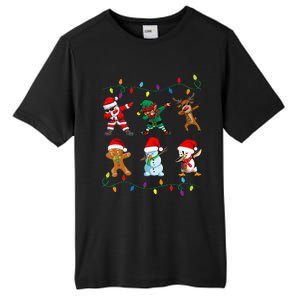 Dabbing Santa Elf Friends Christmas Tall Fusion ChromaSoft Performance T-Shirt