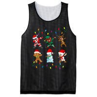 Dabbing Santa Elf Friends Christmas Mesh Reversible Basketball Jersey Tank