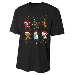 Dabbing Santa Elf Friends Christmas Performance Sprint T-Shirt