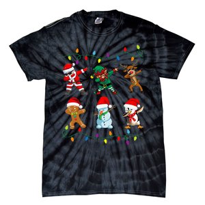 Dabbing Santa Elf Friends Christmas Tie-Dye T-Shirt